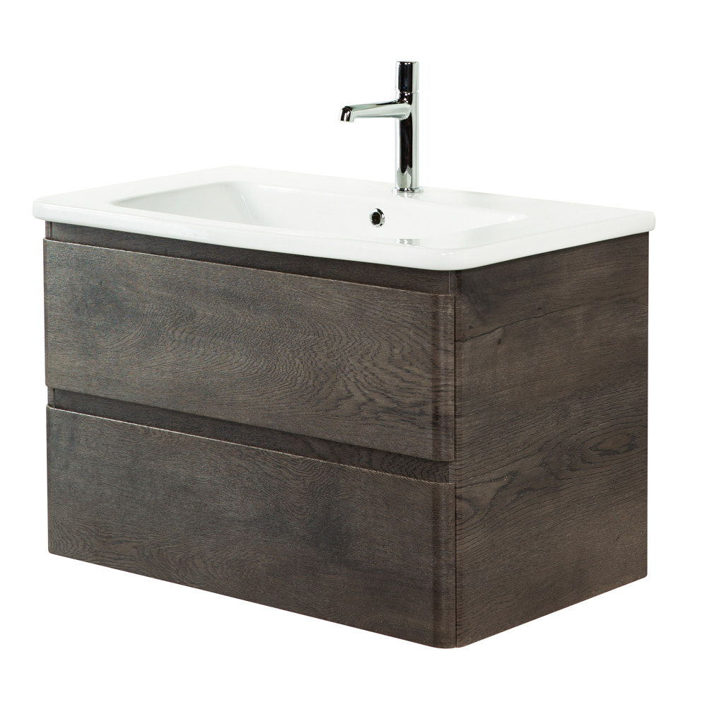 Приобрести belbagno тумба с раковиной albano-cer 80 см, подвесная rovere nature grigio, белая раковина