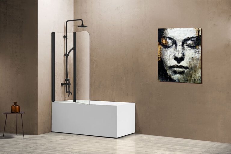 Приобрести vincea шторка на ванну 114 см, прозрачное, черная vsb-12114clb