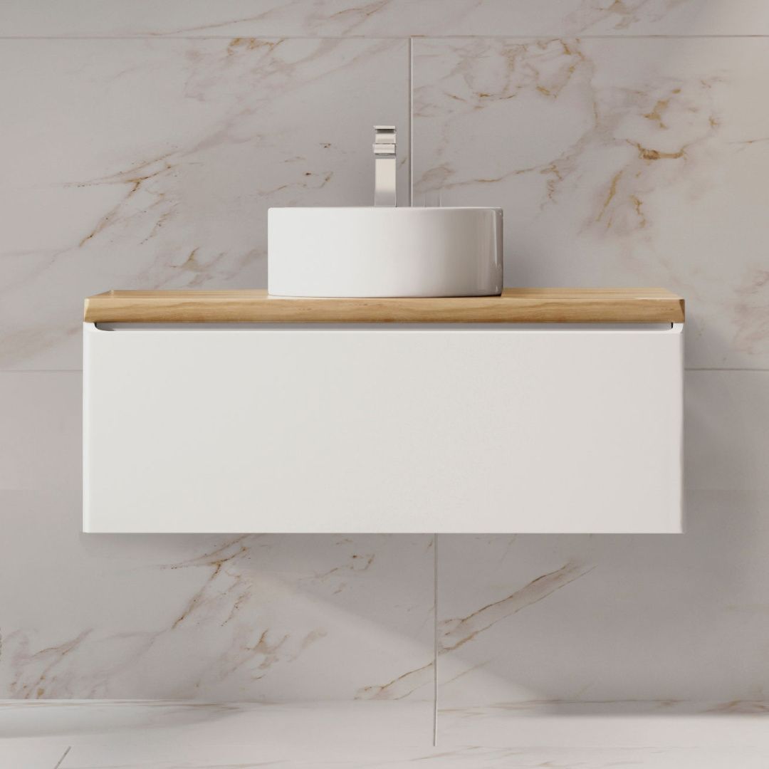 Приобрести jorno тумба подвесная solis 100 см со столешницей, белая