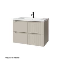 Caprigo Тумба с раковиной TERMIN-Smalty META 80 см, бежевая, эмаль