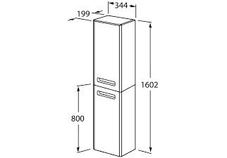 Приобрести пенал подвесной roca the gap 35 см, правый, белый z.ru93.0.273.8