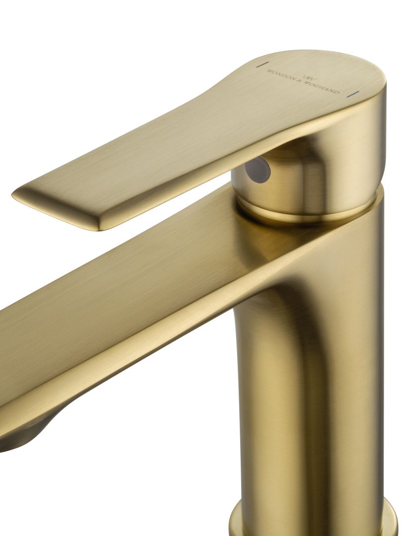 Приобрести смеситель для раковины wonzon & woghand brilliant, брашированное золото (ww-88018079-bg)