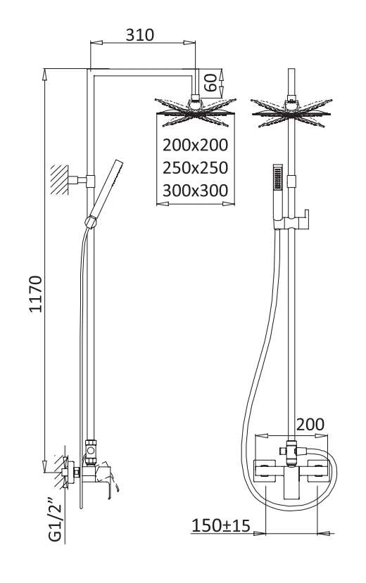 Приобрести cezares душевая стойкаporta-cd-nop