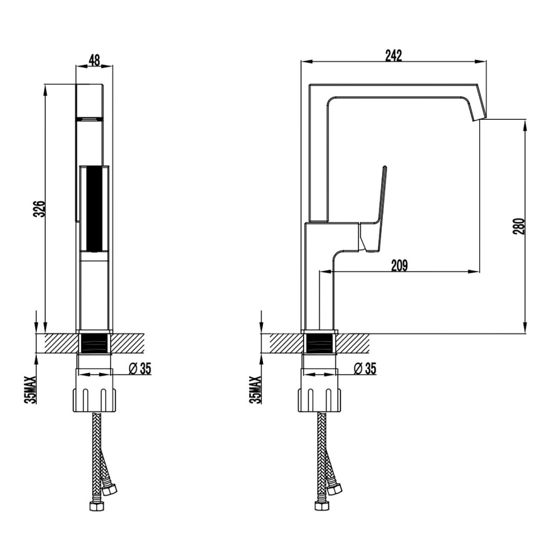 Приобрести смеситель для кухни azario exquisite, 326 мм, хром az-vsm568340c