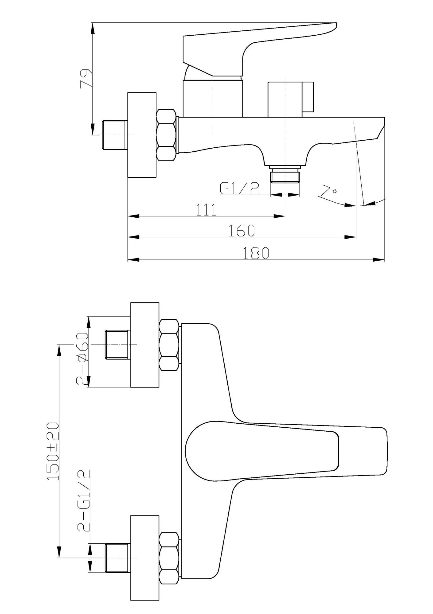 Приобрести belbagno смеситель для ванны ancona , хром ancona-vas-crm