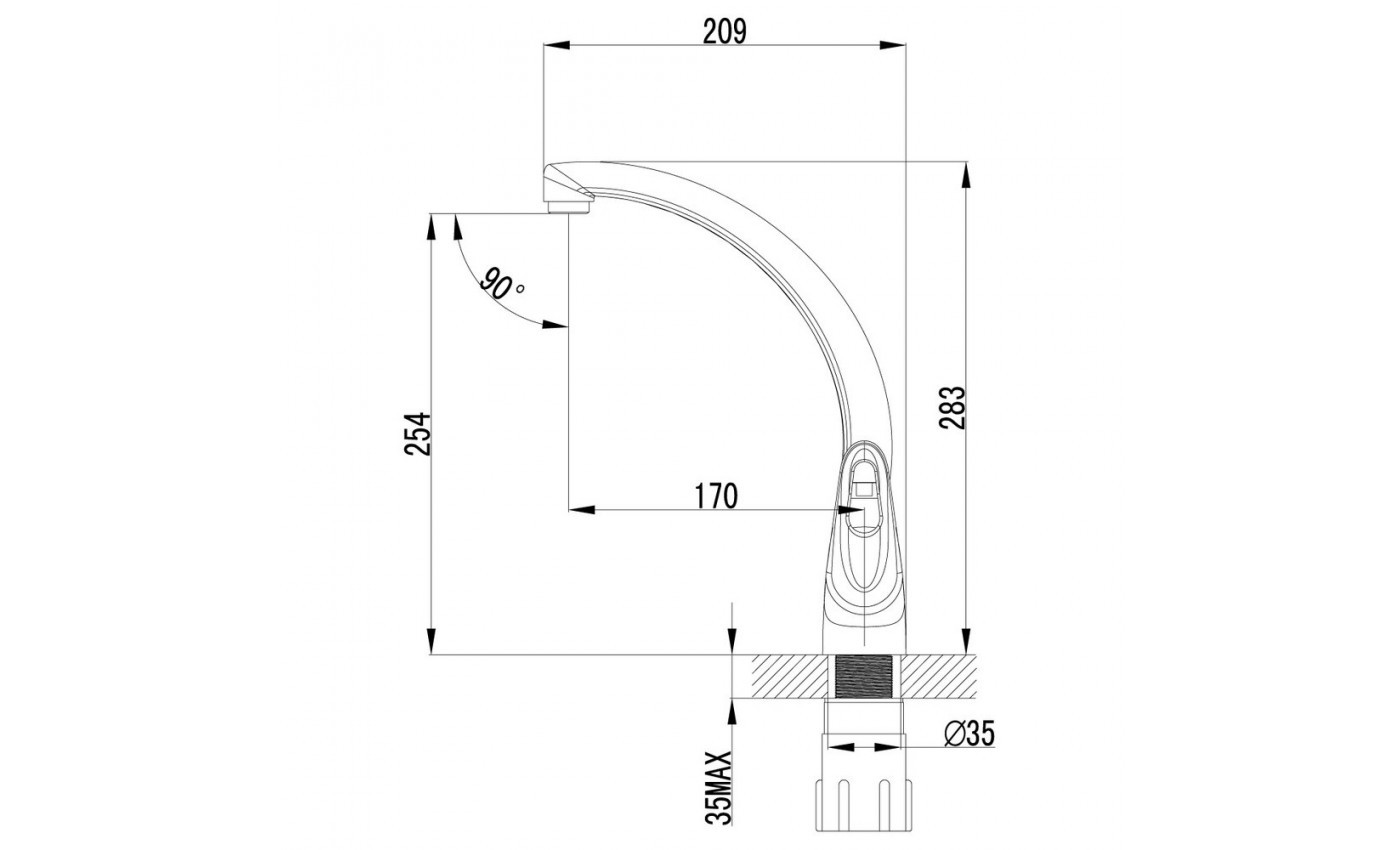 Приобрести lemark смеситель для кухни luna, хром lm4155c