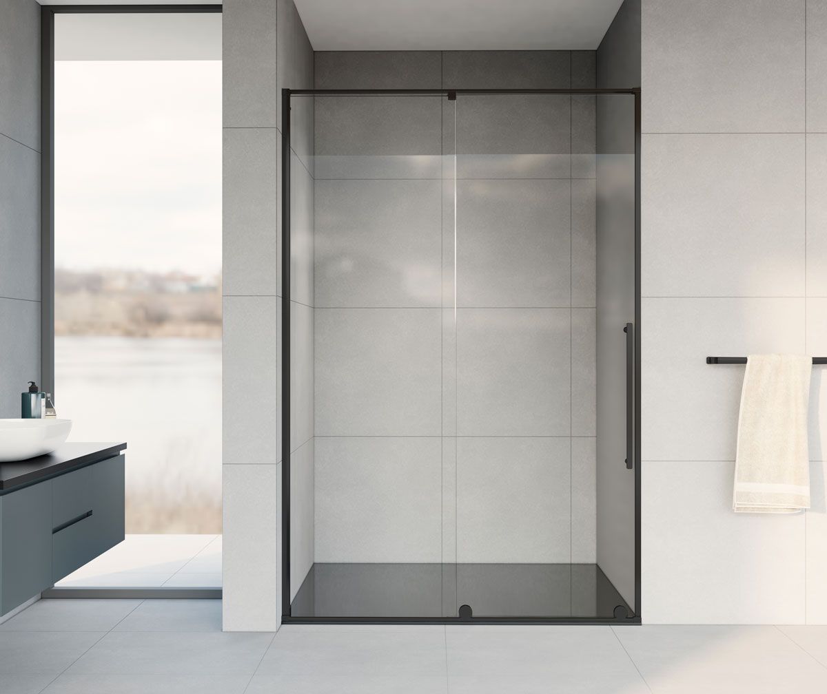 Приобрести vincea душевая дверь arno 120 см, прозрачное, черная vps-1a120clb