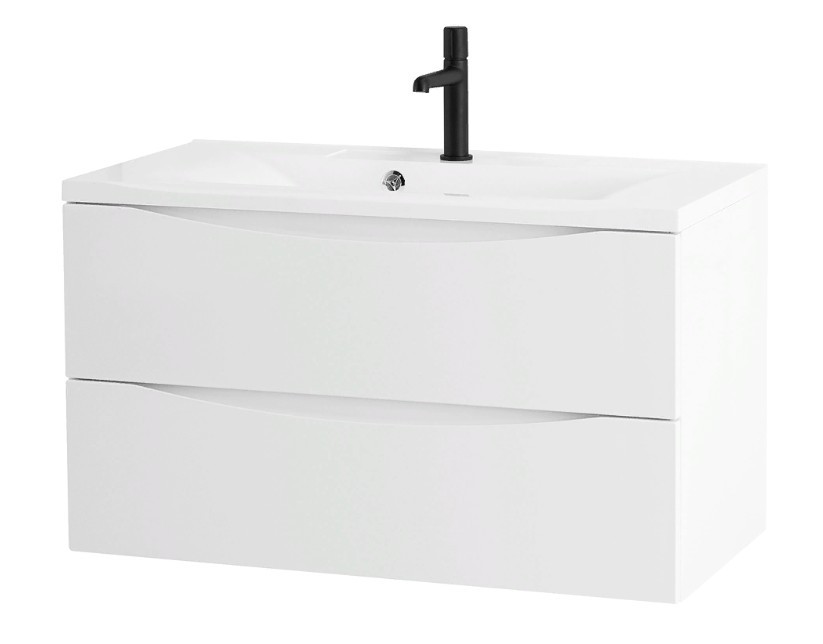 Приобрести тумба подвесная с раковиной belbagno marino-800-2c-so-bl-p 80 см, bianco lucido