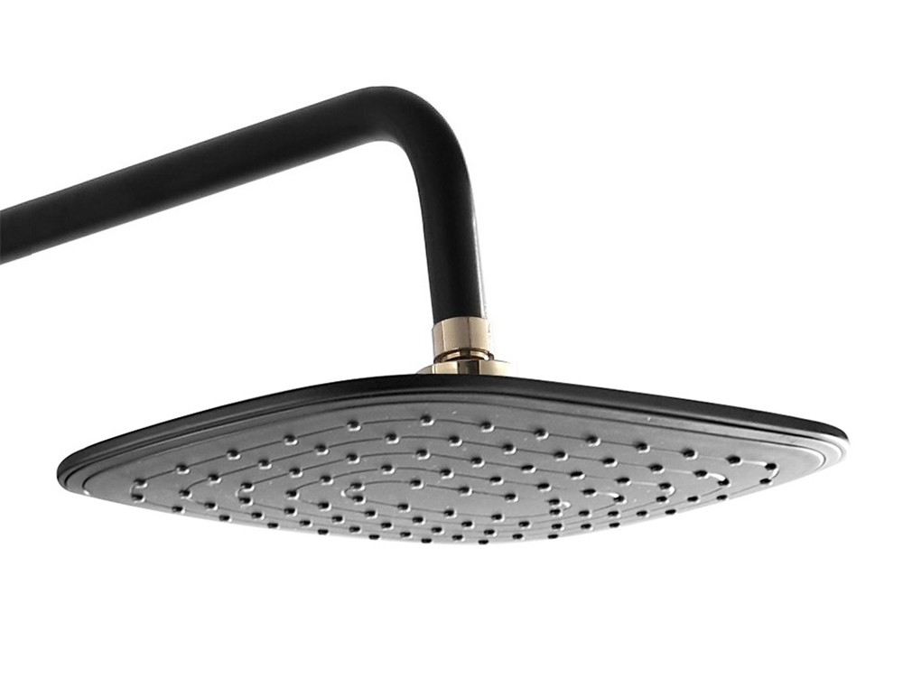 Приобрести душевая система azario с поворотным изливом, черный/золото