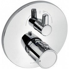 KLUDI Смеситель для душа скрытого монтажа Zenta с термостатом, запорный вентиль-переключатель, 170мм, хром 388300545