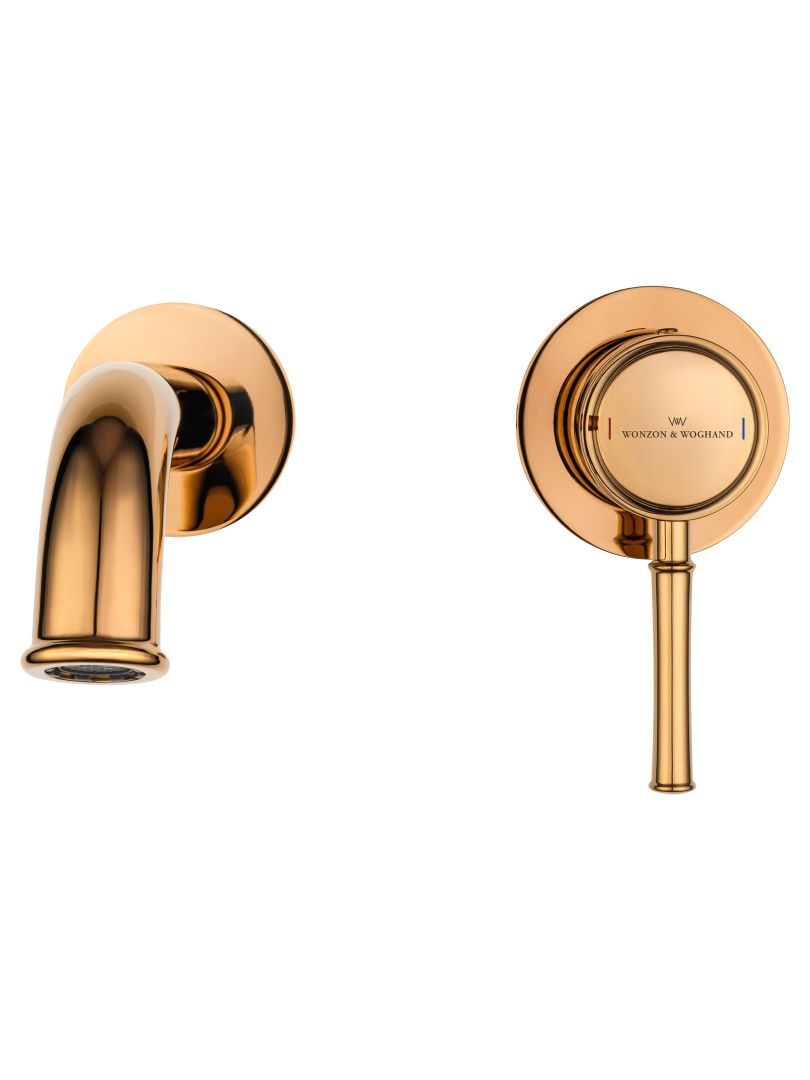 Приобрести смеситель для раковины встраиваемый wonzon & woghand tor, розовое золото (ww-88869073-rg)