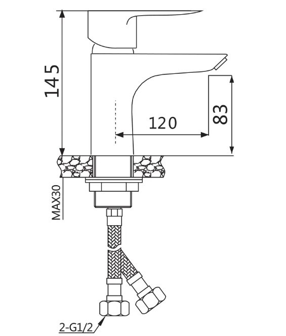 Приобрести cмеситель для раковины vieir autunno 145 мм, хром v263511