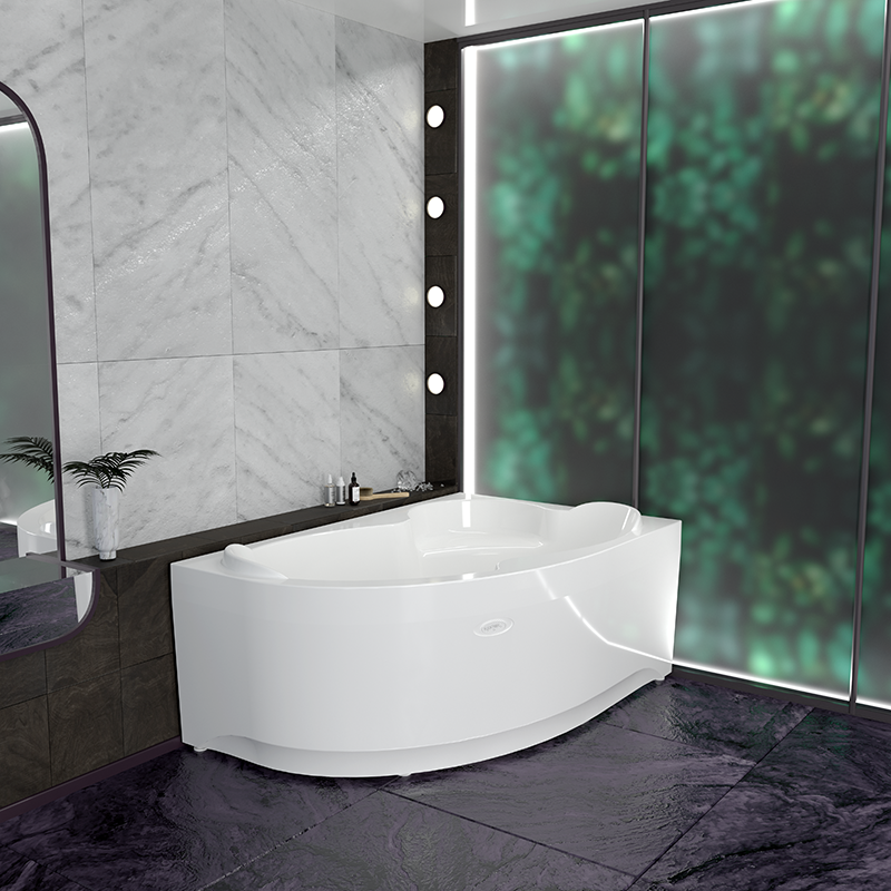 Приобрести ванна радомир ирма 169х110 см r ( комплект каркас)