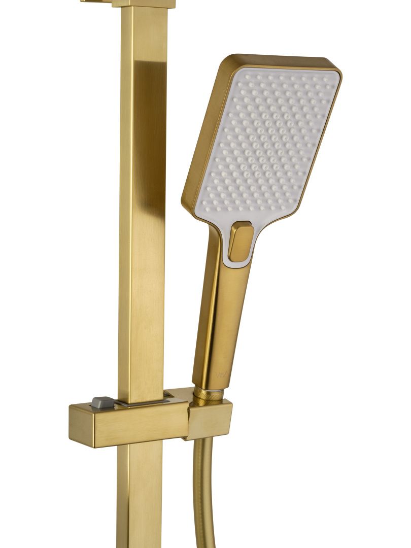 Приобрести душевая система wonzon & woghand edge, брашированное золото (ww-88739003-bg)