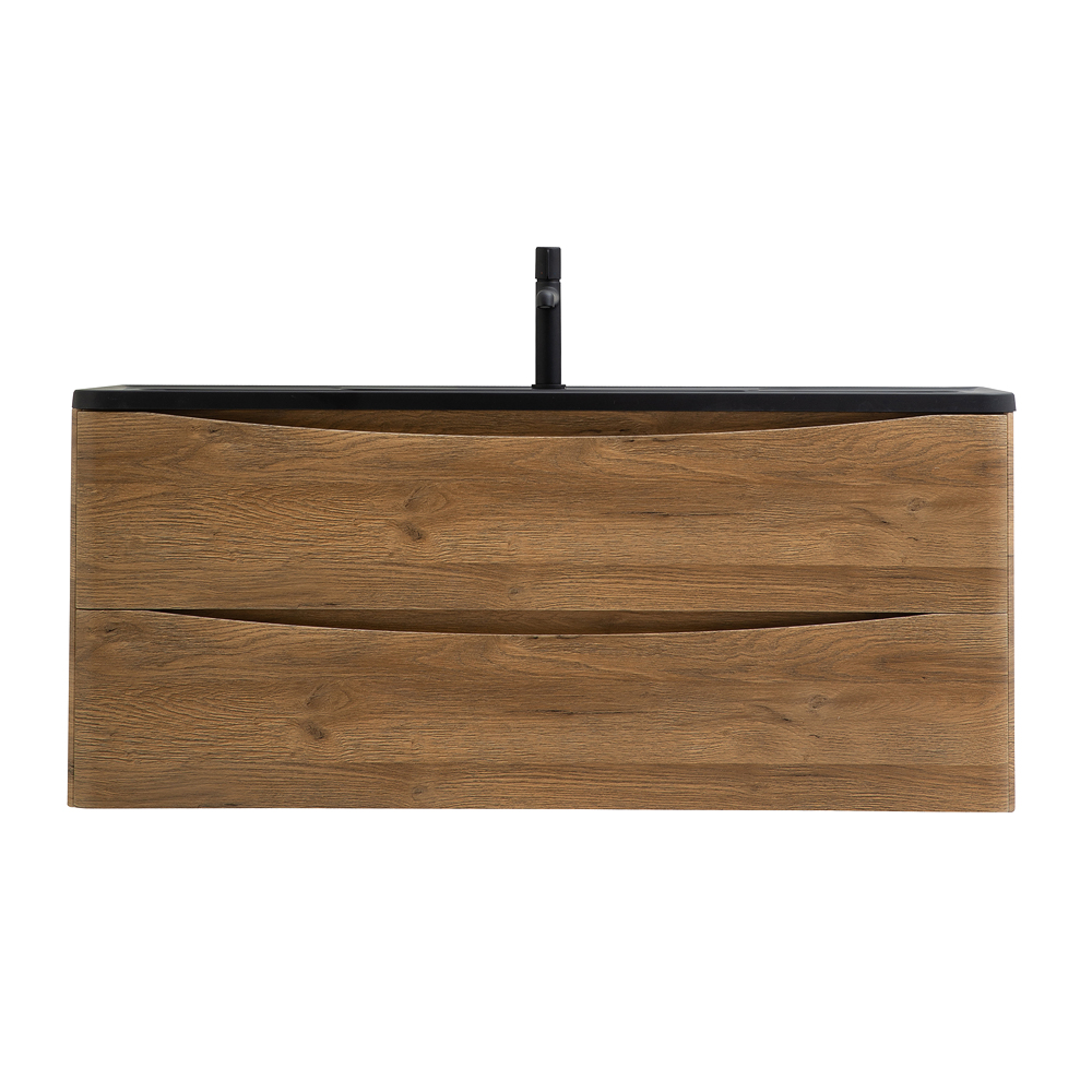 Приобрести belbagno тумба с раковиной acqua 120 см, подвесная rovere rustico, чёрная раковина