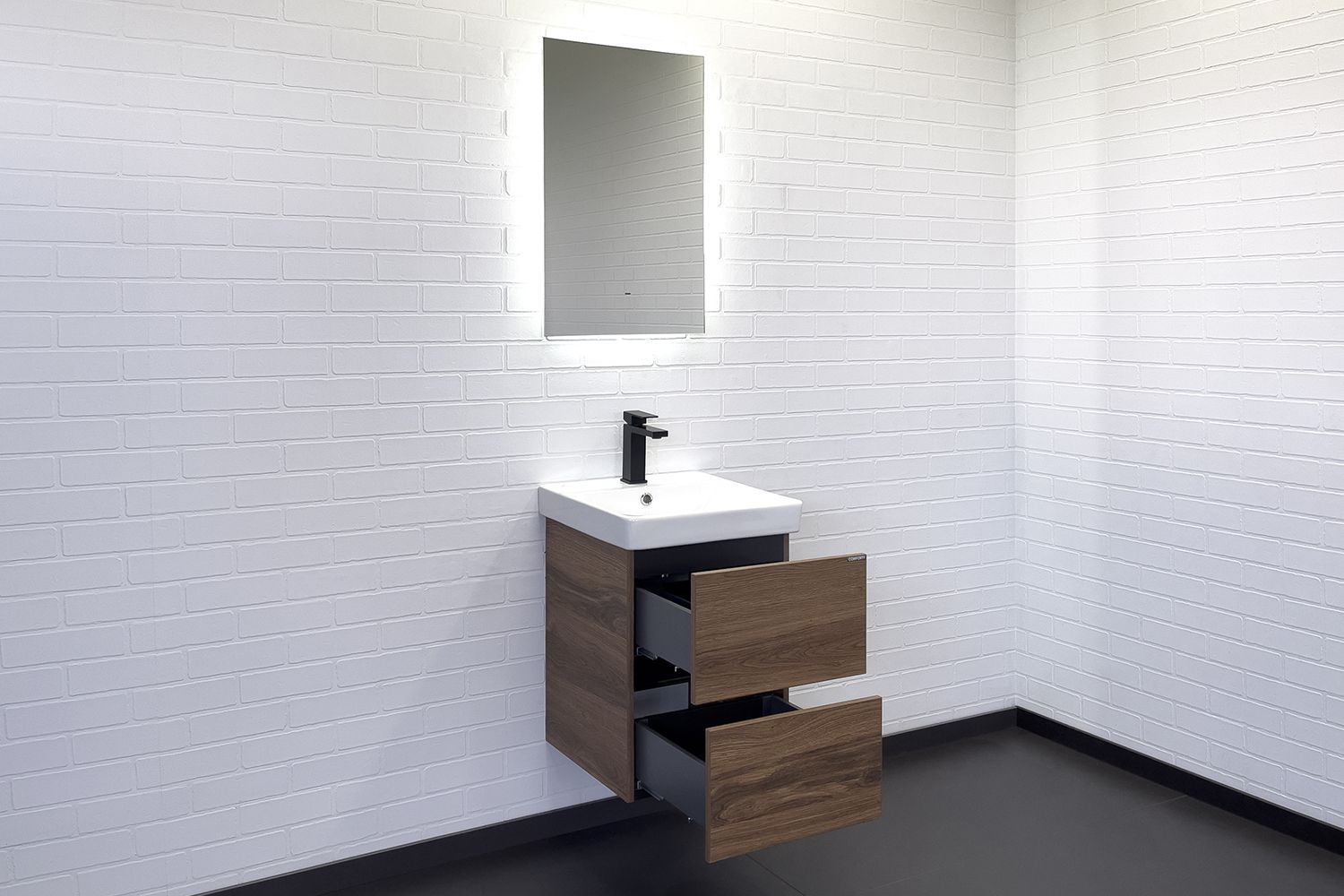 Приобрести сomforty тумба с раковиной дартфорд-45 дуб тёмно-коричневый