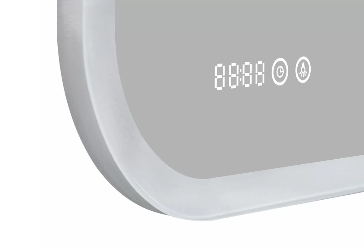 Приобрести continent зеркало bliss 80х60 см с подсветкой, часами, датчиком температуры, увеличительной линзой, белое