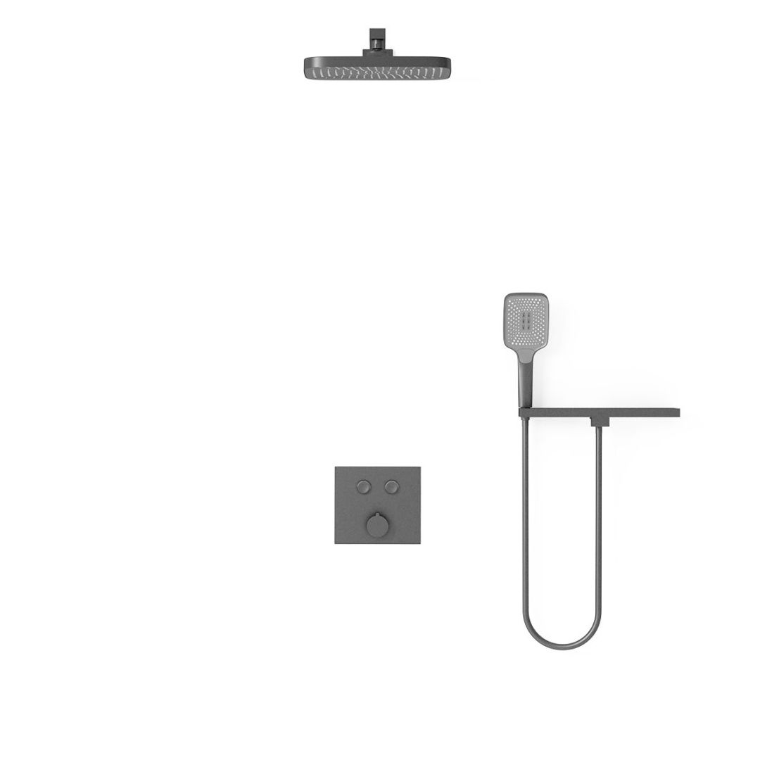 Приобрести vincea встраиваемая душевая система с термостатом, оружейная сталь vsfw-4211rgm