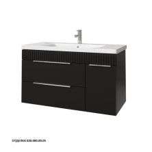 Caprigo Тумба с раковиной MONBAR-Smalty 100 см, правая, графит, эмаль