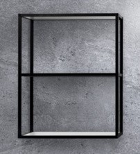 Cezares Полка металическая CADRO 30 см см, подвесная , черная CADRO-60/30/80-2C-SO-MET-ST