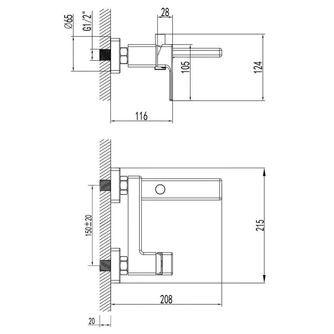 Приобрести azario смеситель для ванны blake с ручным душем, хром az-vbt238205c