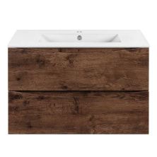 Vincea Тумба подвесная Mia Slim 80 см, темное дерево VMC-2MC800S1RW;VBS-13980S1