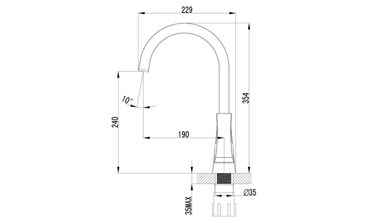 Приобрести lemark смеситель для кухни unit с поворотным изливом, хром lm4555c