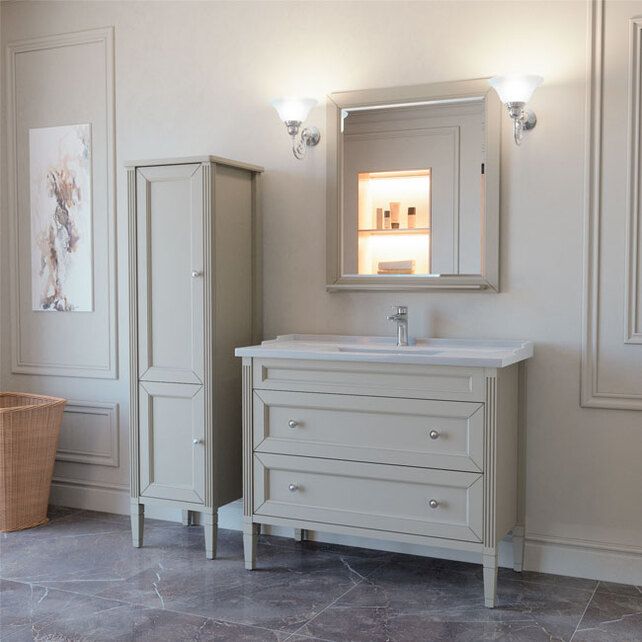 Приобрести caprigo тумба с раковиной albion promo 100 см, белая