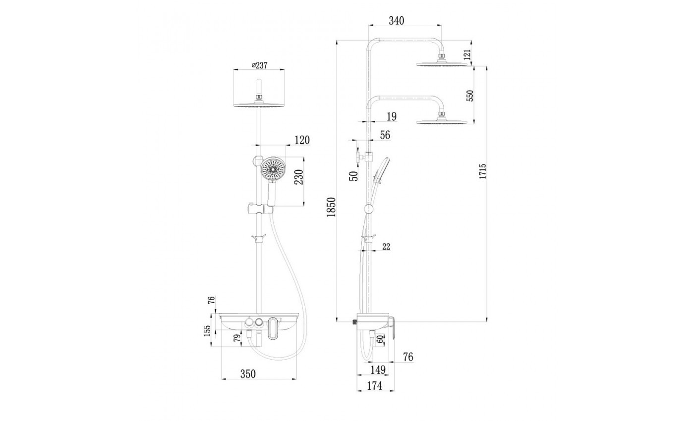 Приобрести lemark душевая система tropic, черный lm7012bl