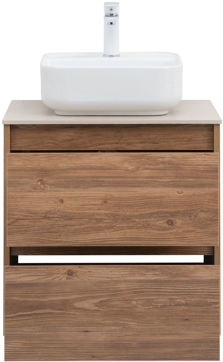 Приобрести aquanet тумба с раковиной nova lite 60 см, дуб шоколадный (2 ящика)