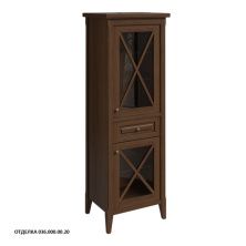 Caprigo Пенал NAPOLI PROMO 56 см, правый, темное дерево