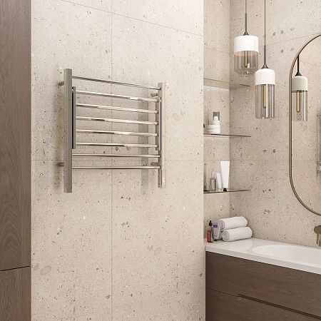 Приобрести terminus полотенцесушитель горизонт п8 60х60 см, с полкой, электрический, хром