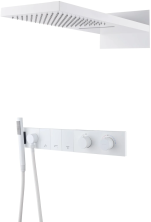 Boheme Душевая система Zodiac с термостатом, встраиваемая, белая матовая 133-MW