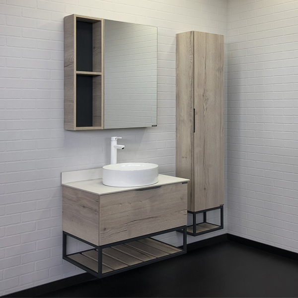 Приобрести сomforty зеркало-шкаф "порто-75" дуб дымчатый