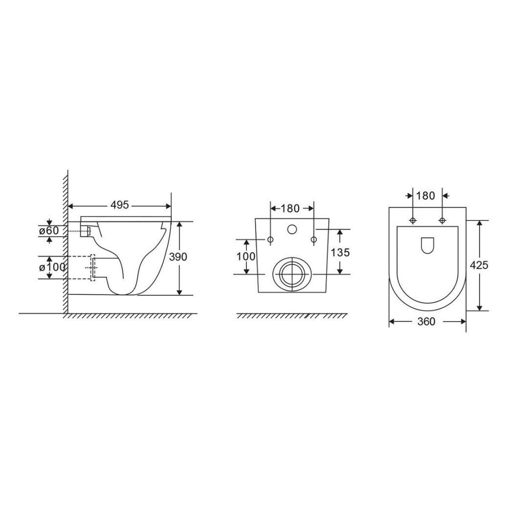 Приобрести vincea унитаз подвесной tornado bien, ультратонкое сиденье, микролифт, белый vt1-51t