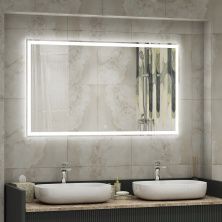 Continent Зеркало с подсветкой Mercury 100х70 см, сенсорный включатель, белое