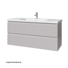 Caprigo Тумба с раковиной FORTE-Smalty STRIPE 120 см, светло серая, эмаль