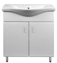 Loranto Тумба напольная с раковиной Коралл-75 75х86 см, белая (CS00070577)