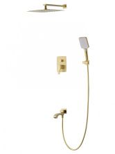 Душевая система встраиваемая WONZON & WOGHAND FLEX, Брашированное золото (WW-88939072-BG)