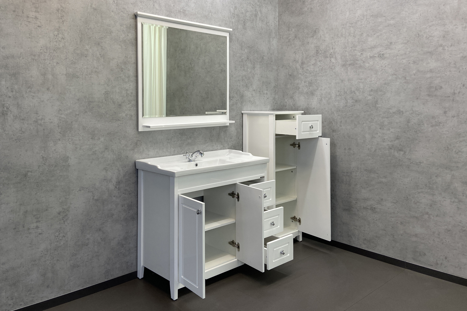 Приобрести сomforty зеркало "тбилиси-90" белый глянец