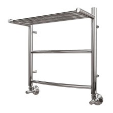 Полотенцесушитель водяной Point 500х500 Афина П2 с полкой, хром PN04155P