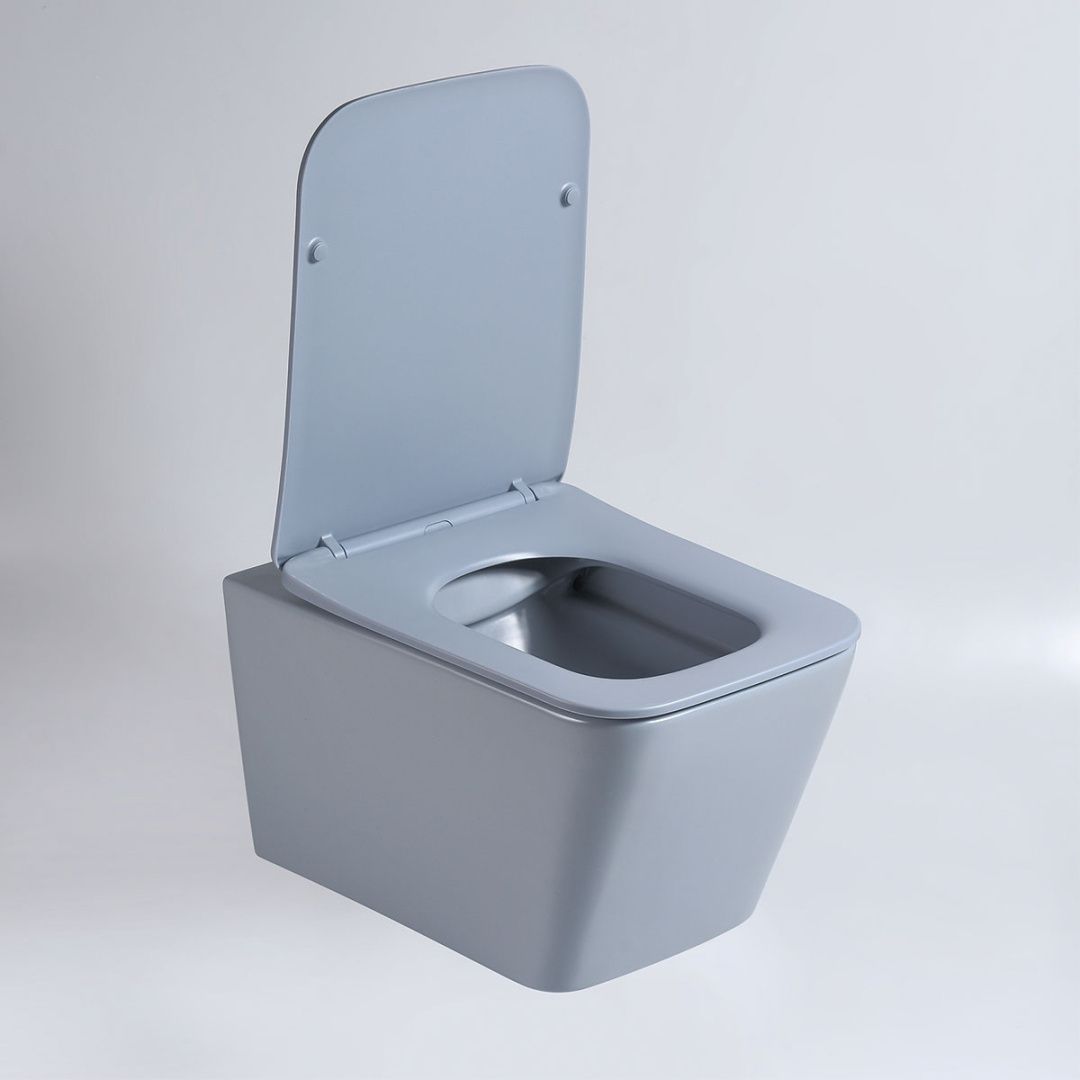 Приобрести vincea унитаз подвесной piatti q-line, ультратонкое сиденье, микролифт, голубой матовый vt1-12mo