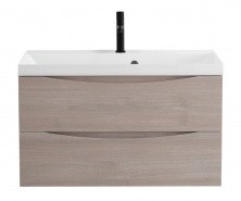 Тумба подвесная с раковиной BelBagno MARINO-800-2C-SO-RG-P 80 см, Rovere Grigio