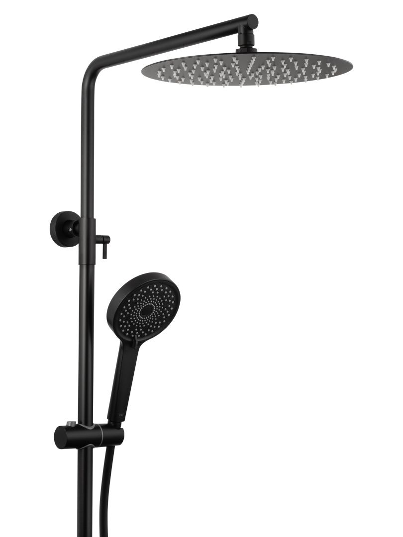 Приобрести душевая система с термостатом wonzon & woghand stick, черный матовый (ww-88739903-mb)