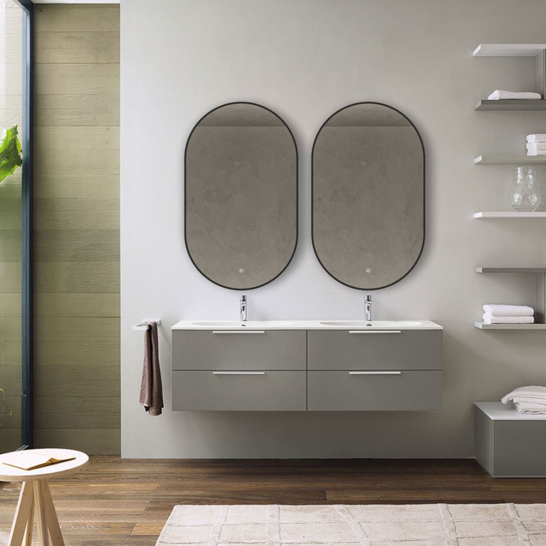 Приобрести vincea зеркало 50х80 см, с led подсветкой, сенсор, диммер, черное vlm-3au900b