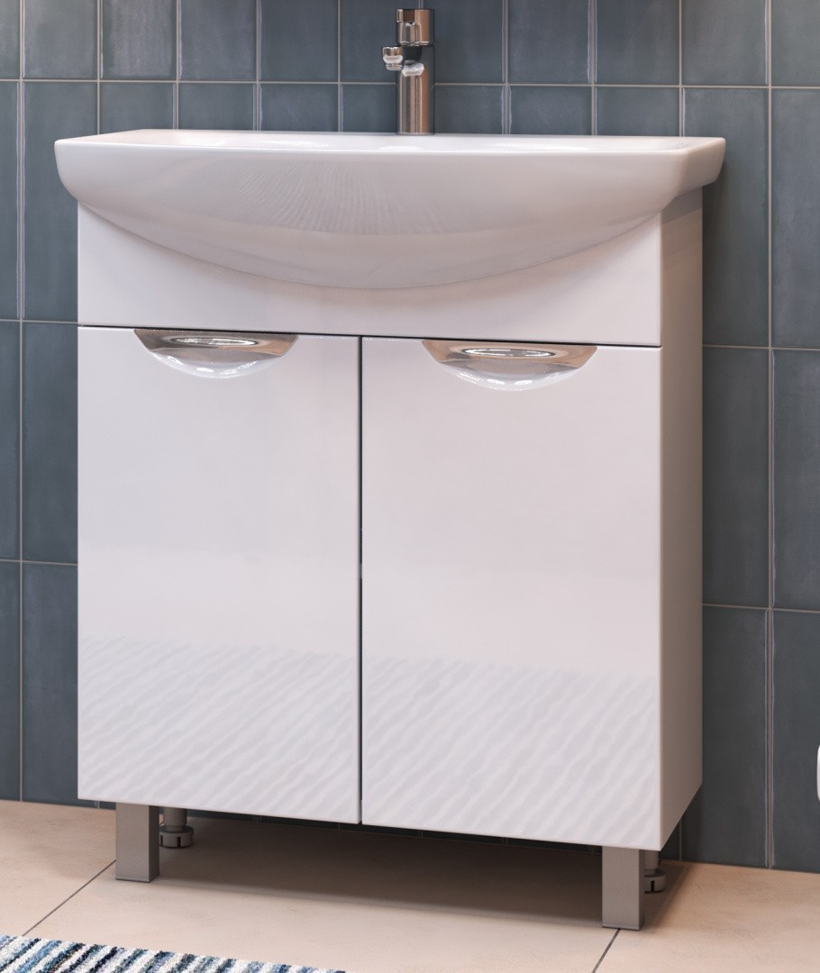 Приобрести vigo тумба с раковиной callao 60см, 2 дверцы, напольная, белая tn.cal.bal.60.2d