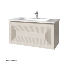 Caprigo Тумба с раковиной подвесная Modo Quarta 100 см, светло бежевая 35715-SF023