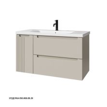 Caprigo Тумба с раковиной TERMIN-Smalty META 100 см, левая, бежевая, эмаль