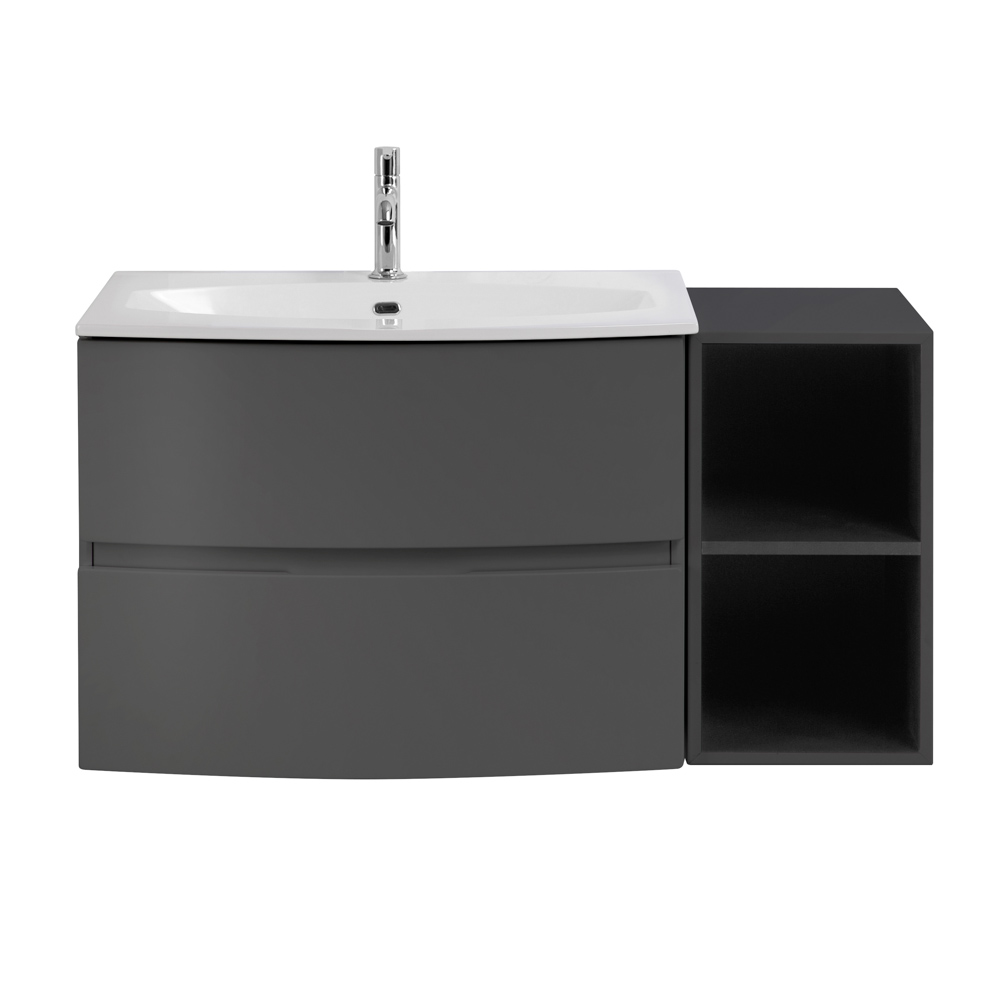 Приобрести cezares тумба подвесная с раковиной elettra 104 см grafite, литьевой мрамор, графит 55522