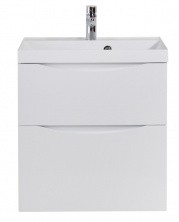 Тумба подвесная с раковиной BelBagno MARINO-600-2C-SO-BL-P 60 см, Bianco Lucido